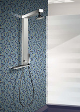 PANNELLO COLONNA DOCCIA DROP GEMMA SENZA MISCELATORE SATINATO IN ALLUMINIO