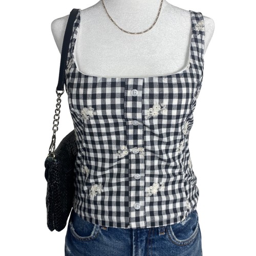 Top donna cottagecore gingham - cottagecore,