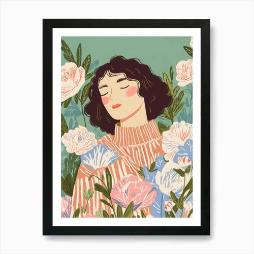 Donna giardino fiorito - donna, in