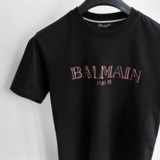T-shirt Balmain nera con logo
