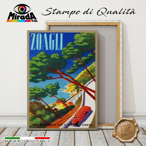 Quadro vintage zoagli liguria - zoagli,