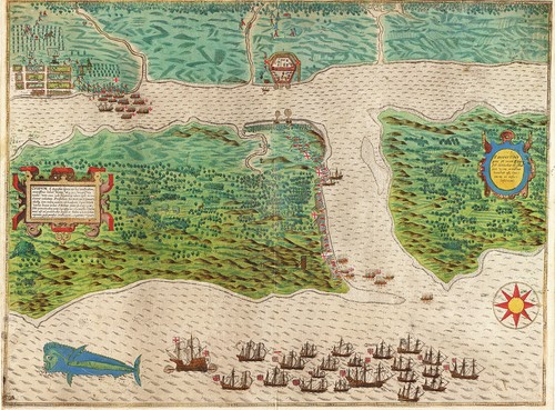 1585 mappa dell incursione - 1585,