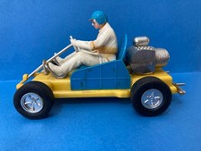 GO-KART GIALLO BLU SCALEXTRIC SLOT CAR VINTAGE FUNZIONANTE.