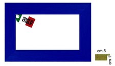 Cornice in legno blu opaca