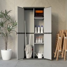 Armadio Portascope da Esterno 2 Ante in Resina Multiuso