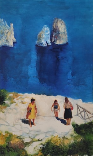 Quadro olio tela olga - quadro,