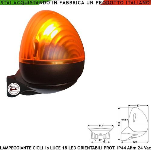 Lampara arancione luce led - 9+9,