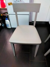 4 Sedie con seduta imbottita color grigio