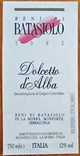 Wine labels ITALY DOLCETTO