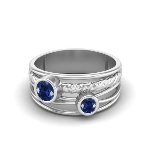 925 sterling silver - silver, blue