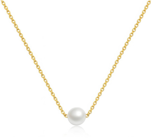 Collana perla placcata - placcata, 18k