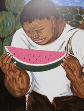 GIUSEPPE MIGNECO:  Rara Litografia di cm. 80X65, Firmata, Perfetta. STUPENDA!!!