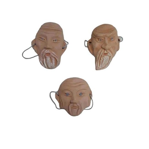 Tre maschere terracotta - tre,