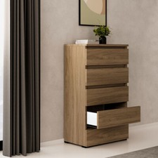Cassettiera noce 5 cassetti in