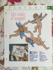 Schema punto croce Ricamo Un volo d'angeli quadro angelo quadretto