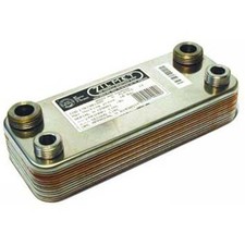 SCAMBIATORE SANITARIO 12 PIASTRE FILETTATO RICAMBIO COMPATIBILE FERROLI FONTECAL