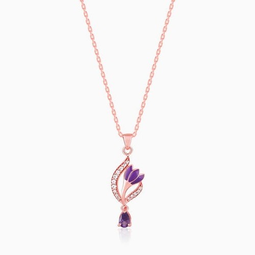 Ciondolo oro rosa con - in,