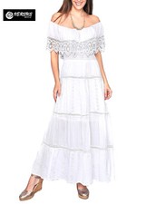 Vestito Lungo Donna Pizzo 100%