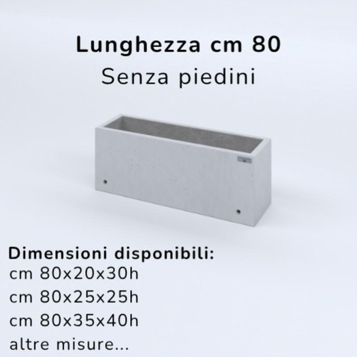 Fioriere cemento lisce - fioriere, in