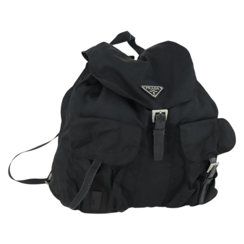 Zaino prada nylon nero - prada, argento