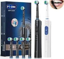 SPAZZOLINO ELETTRICO PROFESSIONALE RICARICABILE CON 4 8 TESTINE 6500 VIBRAZIONI