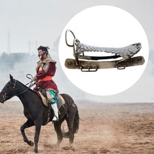 Sella per cavallo, scheletro mongolo, robusta attrezzatura tradizionale per