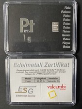 Lingotto platino 1g "ESG" +