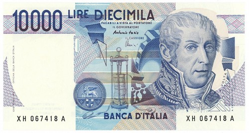 10000 lire d - 10000, b.