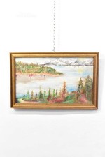 Quadro Dipinto Laghetto Con