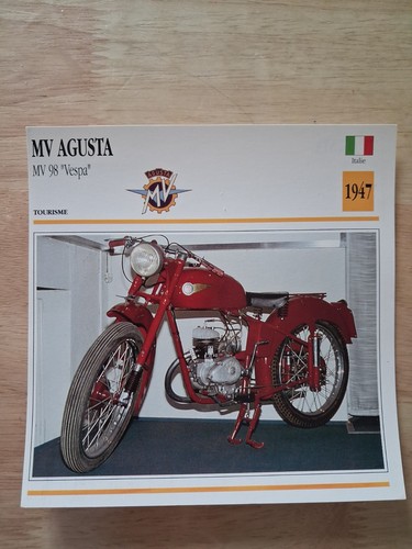 Agusta vespa 1947 fiche - mv,