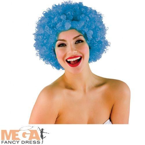 Funky afro parrucca blu - , donna