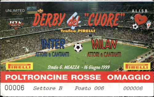 Biglietto stadio derby del - biglietto,