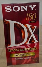 LOTTO DI 7 VIDEOCASSETTE VHS SONY DX 180 MINUTI  SIGILLATA