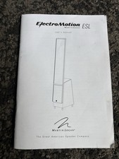 Libretto Istruzioni Martin Logan Motion Esl 