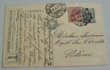 FABBRICA ITALIANA DI CALZATURE_TORINO 1921 VIAGGIATA X DIRETTORE MANICOMIO UDINE