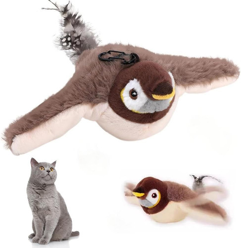 Interactive chirping bird cat - interactive,