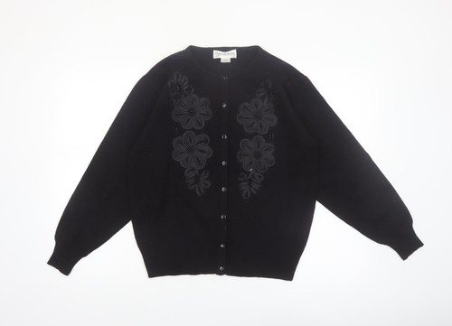 Maglione cardigan nero donna