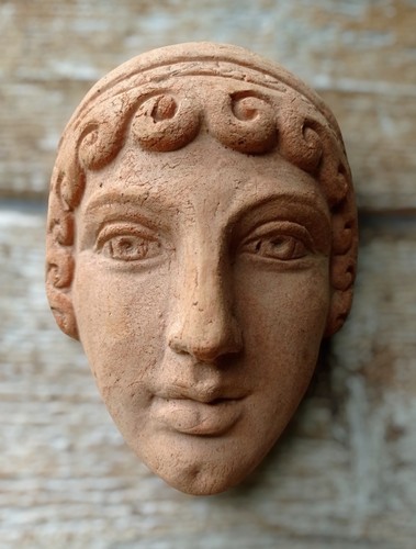 Maschera testa etrusca - maschera,