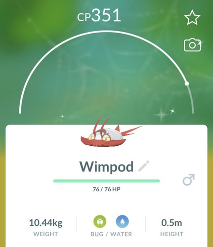 Nuovo wimpod lucido pokémon - nuovo,