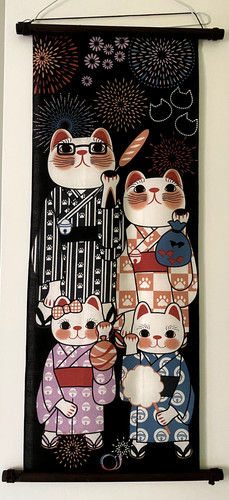 Arazzo giapponese gatti - arazzo,