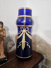 Antico Vaso In Cristallo Fine Blu