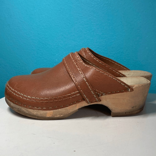 Zoccoli gevavi legno pelle - e,