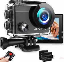 Action Cam 4K, Videocamera Subacquea Da 20MP 50FPS Wi-Fi 40M Con Schermo Touch S