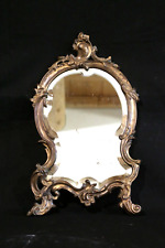 antico specchio barocco tavolo muro cornice bronzo dorato XVIII secolo luigi XV