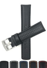 22mm Leather Carbon Fiber