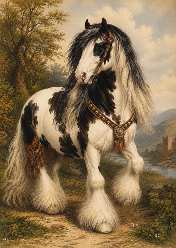 Gypsy vanner horse stampa - vanner, a4