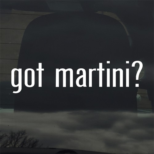 Got martini adesivo - adesivo, vinile