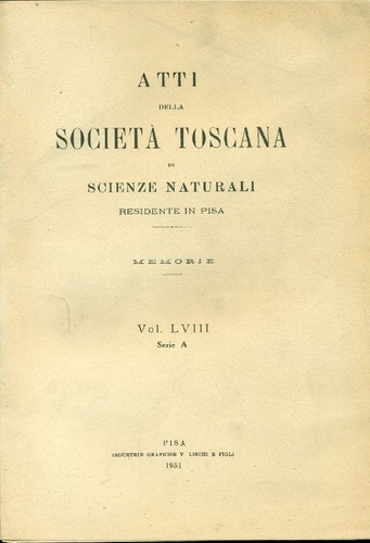 Atti della società toscana - toscana, di