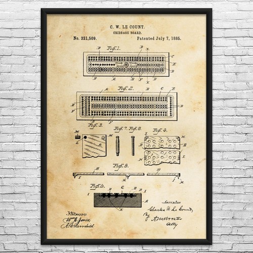 Cribbage board patent wall - patent,