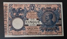 RARA CINQUE 5 LIRE VITTORIO